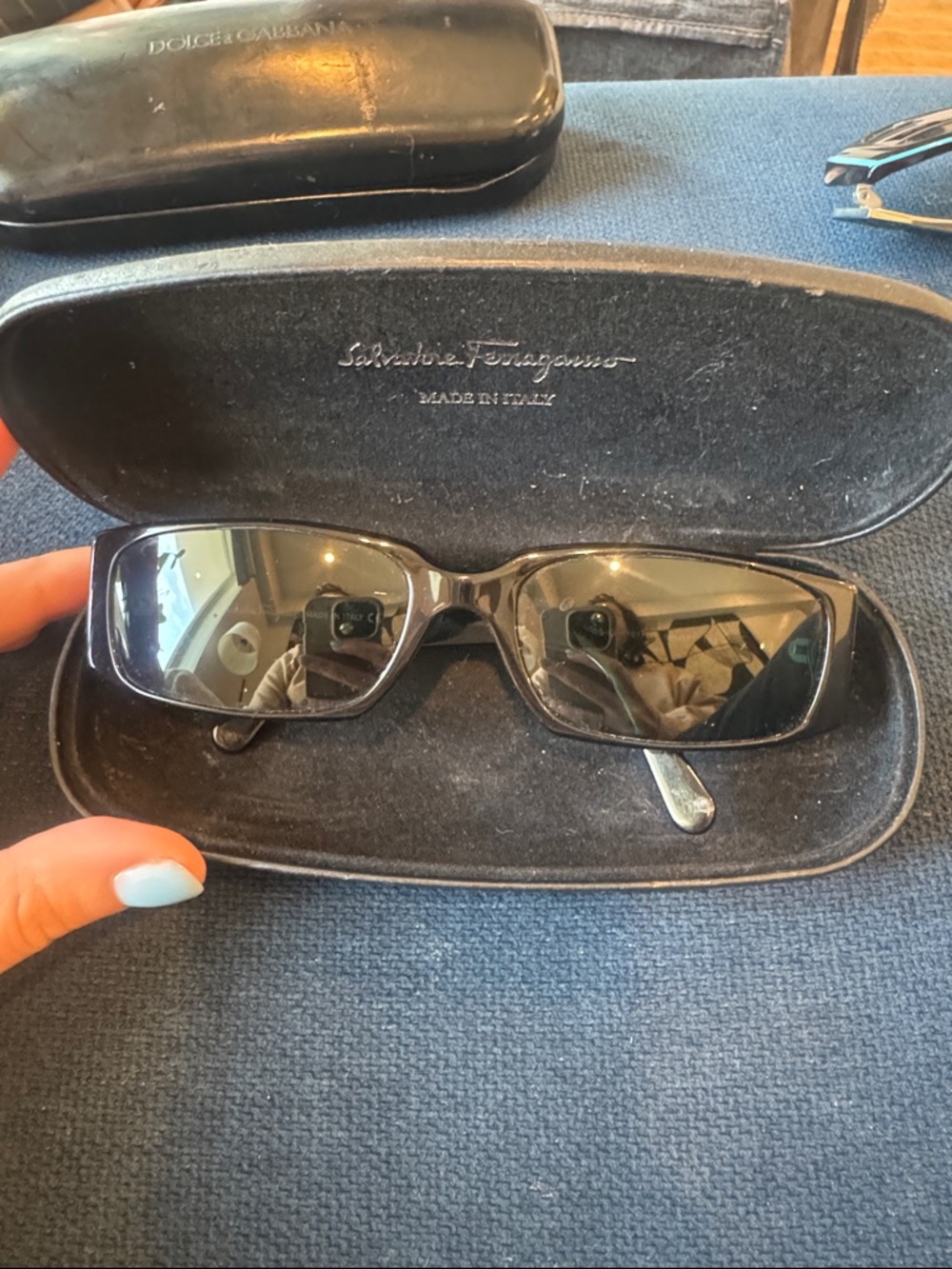 Rare Vintage Sunglasses Salvatore Ferragamo Crystal Rhinestone Embellished